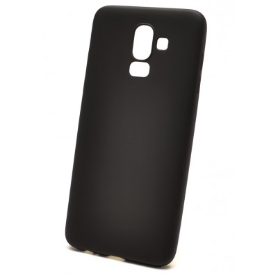 Фото Накладка на заднюю панель силиконовая  J-case для Samsung Galaxy J8 Черная