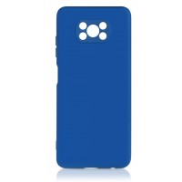 Изображение товара Накладка силиконовая с микрофиброй DF poOriginal-02 для Xiaomi Poco X3/X3 Pro Синяя