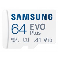 Изображение товара Карта памяти MicroSDXC 64 Гб Samsung EVO Plus , UHS-1, FHD, Cl 10, V10 (MB-MC64KA/RU)