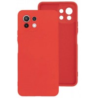 Изображение товара Накладка силиконовая Silicone Cover для Xiaomi Mi 11 Lite/11 Lite 5G NE Красная