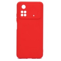 Изображение товара Накладка силиконовая Silicone Cover для Xiaomi Poco M4 Pro 4G Красная