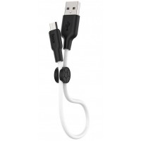 Изображение товара Кабель Hoco X21 Plus USB - MicroUSB, 0.25 м, белый/черный