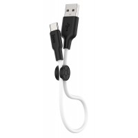 Изображение товара Кабель Hoco X21 Plus USB - Type-C, 0.25 м, белый/черный