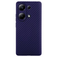 Изображение товара Накладка силиконовая карбон для Xiaomi Redmi Note 13 Pro 4G/Poco M6 Pro 4G синяя