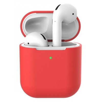 Фото Силиконовый чехол Silicone Case Protection для AirPods 2 Красный