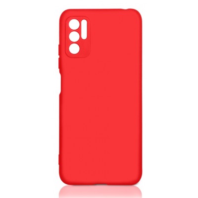 Фото Чехол силиконовый с микрофиброй DF xiOriginal-22 для Xiaomi Poco M3 Pro/Redmi Note 10T Красный