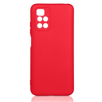 Фото Чехол силиконовый с микрофиброй DF xiOriginal-24 для Xiaomi Redmi 10 Красный