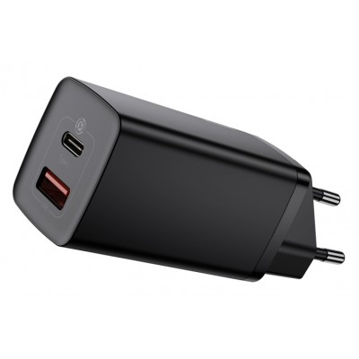 Фото Сетевое зарядное устройство Baseus GaN2 Lite Quick Charger C+U 65W (CCGAN2L-B01) Черное