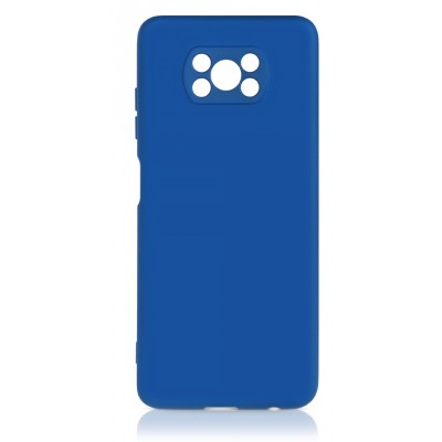 Фото Накладка силиконовая с микрофиброй DF poOriginal-02 для Xiaomi Poco X3/X3 Pro Синяя