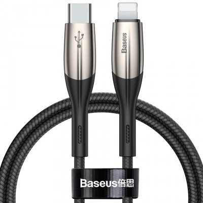Фото Кабель Baseus Horizontal USB-C - Lightning (CATLSP), черный, 1 м
