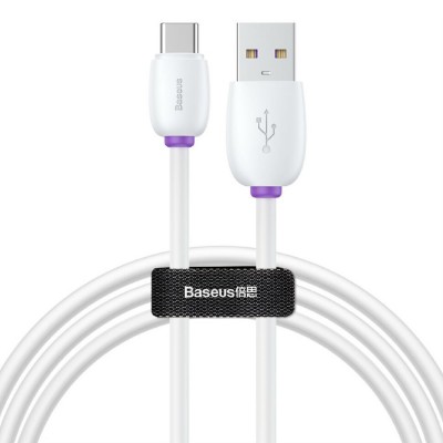 Фото Кабель Type-C Baseus Purple Ring HW Quick Charging USB Cable (CATZS-02) Белый