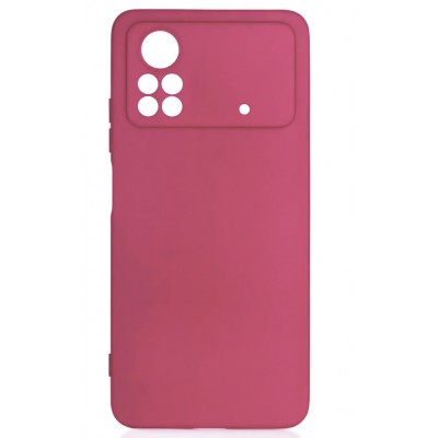 Фото Накладка силиконовая матовая Fashion Case для Xiaomi Poco X4 Pro 5G Розовая