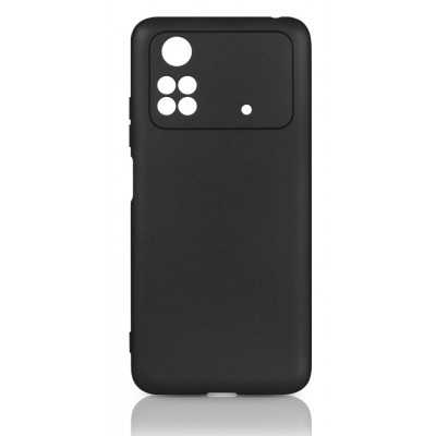 Фото Чехол силиконовый противоударный ультратонкий DF poCase-03 для Xiaomi Poco M4 Pro (4G) Черный