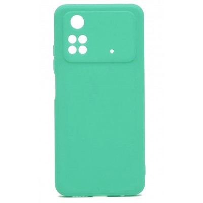 Фото Накладка силиконовая Silicone Cover для Xiaomi Poco M4 Pro 4G Бирюзовая