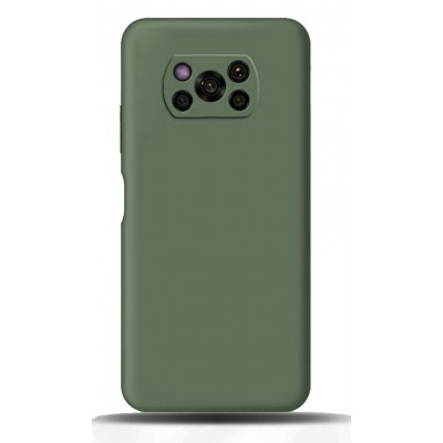 Фото Накладка силиконовая Monarch Elegant Design MT-03 для Xiaomi Poco X3 Темно-зеленая