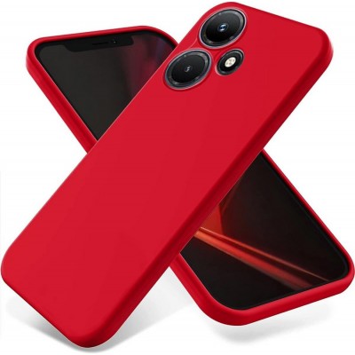 Фото Накладка силиконовая Silicone Case для Infinix HOT 30i, красный