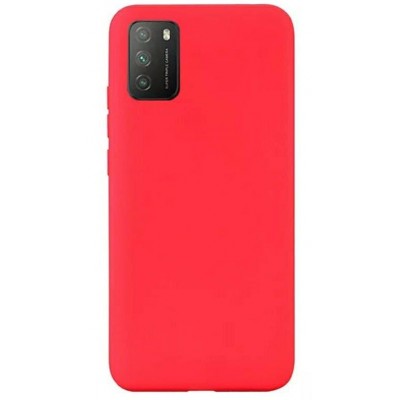 Фото Чехол-накладка Silicone Case для Xiaomi Poco M3 Красная