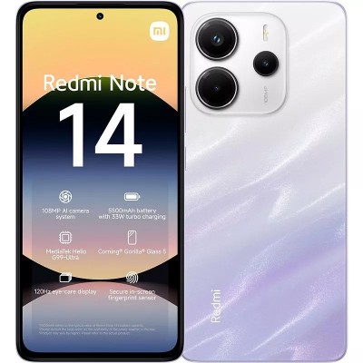 Фото Смартфон Xiaomi Redmi Note 14 4G 6/128 ГБ Mist Purple (Global Version)