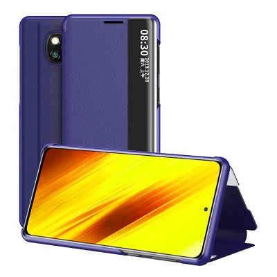 Фото Чехол книжка Zibelino Clear View Activ для Xiaomi Poco X3 Синяя