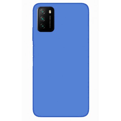 Фото Чехол-накладка Silicone Case для Xiaomi Poco M3 Перламутрово-синяя