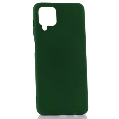 Фото Чехол-накладка Silicone Case для Samsung Galaxy A12 Темно-зеленая