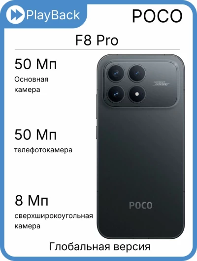 POCO F8 Pro 12/512 ГБ Black (Global Version)