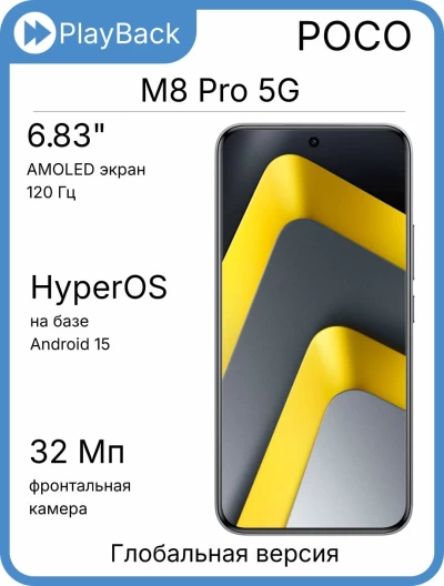 Poco M8 Pro 5G 12/512 ГБ Silver (Global Version)