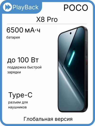 POCO X8 Pro 8/256 ГБ Black (Global Version)