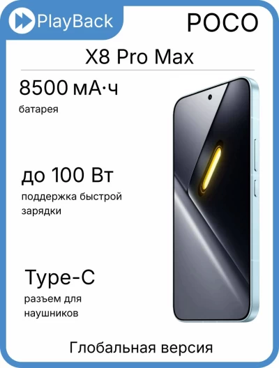 POCO X8 Pro Max 12/256 ГБ Blue (Global Version)