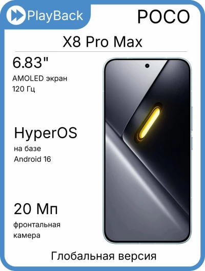 POCO X8 Pro Max 12/256 ГБ Blue (Global Version)