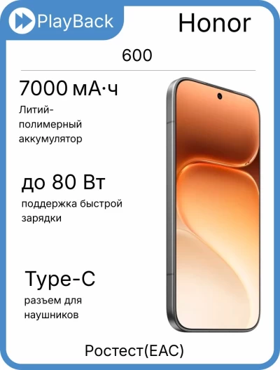 Смартфон Honor 600 12/512 ГБ Черный (РСТ)