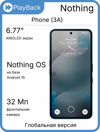 Nothing Phone (3A) 12/256 ГБ Blue (Global Version)