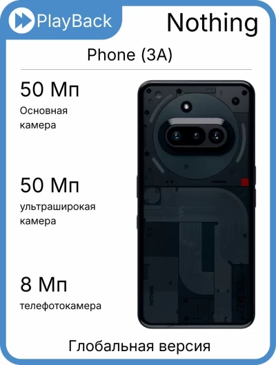 Nothing Phone (3A) 12/256 ГБ Black (Global Version)
