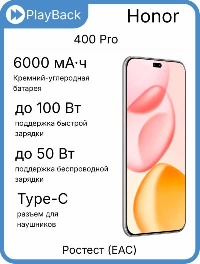 Honor 400 Pro 12/512 ГБ Титановый серый (РСТ)