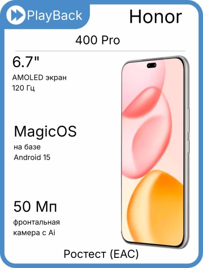 Honor 400 Pro 12/512 ГБ Титановый серый (РСТ)