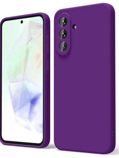 Накладка силиконовая Silicone Case для Samsung Galaxy A57 фиолетовая