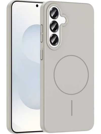 Накладка силиконовая Fashion Case для Samsung Galaxy S25 молочная