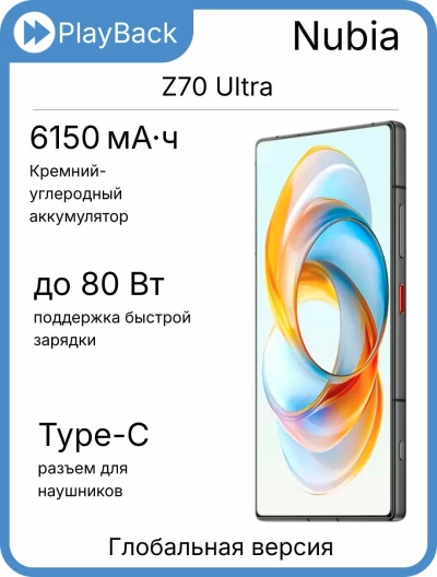Nubia Z70 Ultra 24/1 ТБ Black (Global Version)