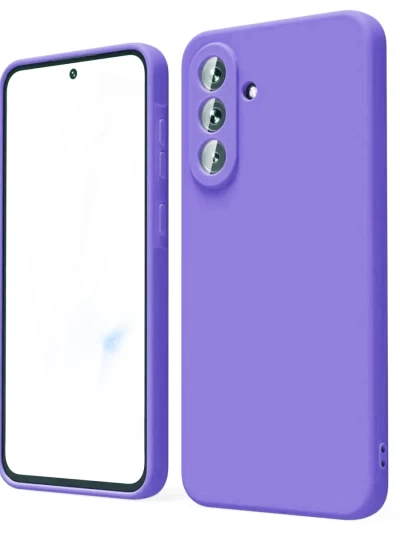 Накладка силиконовая Silicone Case для Samsung Galaxy A57 сиреневая