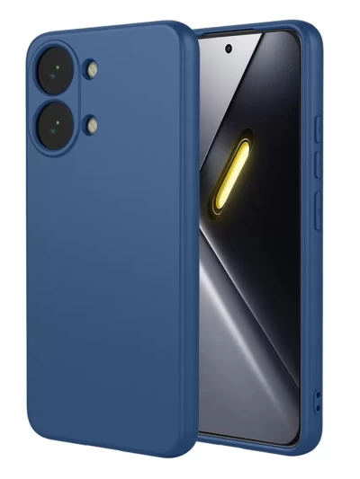 Накладка силиконовая Silicone Case для POCO X8 Pro Max синяя